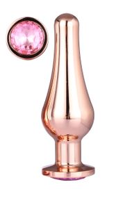 DT21828 Анальная пробка конической формы Dream Toys GLEAMING LOVE ROSE GOLD PLEASURE PLUG L sexstyle