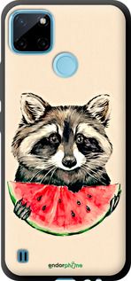 Чохол на Realme C25Y Єнотик з кавуном "4605b-2553-2448"