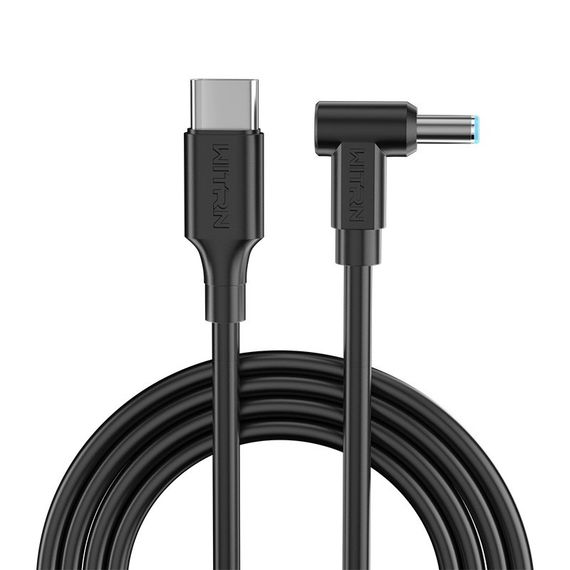 Кабель для живлення, зарядки WITRN PD 12V 5A TYPE-C - DC 5.5*2,5 1,2м black для зарядки ноутбука