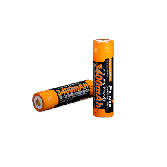 Акумулятор 18650 Fenix (3400 mAh) micro usb заряджання | Зображення 2