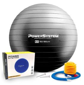 М'яч для фітнесу (фітбол) Power System PS-4012 Ø65 cm PRO Gymball Black (4012BK-0)