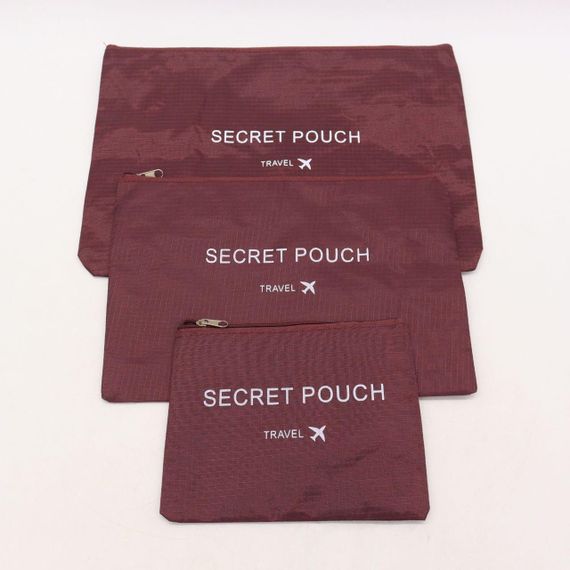 Набір дорожніх органайзерів для речей 6 шт, Secret Pouch, Бордовий / Органайзери для подорожей | Зображення 9