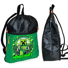 Рюкзак-мешок для обуви,спортивной формы Майнкрафт "Minecraft" детская сумка для сменки с расширителем (01286)
