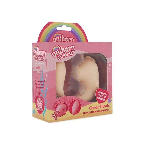 Вібратор-єдиноріжка Unihorn – C Horse – Coral Throb, вагінально-кліторальна стимуляція, 2 мотори по 10 режимів sexstyle | Зображення 6