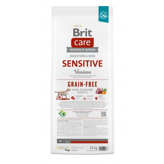 Корм сухий Brit Care Dog Grain-free Sensitive для собак з чутливим травленням беззерновий з олениною 12 кг | Зображення 4