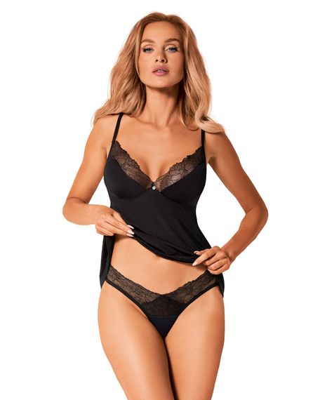 Топ и трусики Obsessive Bella Rou top & panties XS/S, топ, трусики
