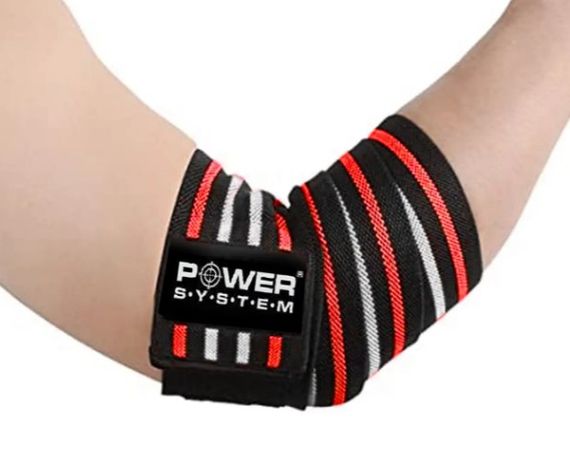 Бинти на лікоть Power System PS-3600 Elbow Wraps Red/Black (пара) (PS-3600_Red-Black) | Зображення 1