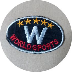 Нашивка на одежду (термо) World Sports 70*45 мм Чорний