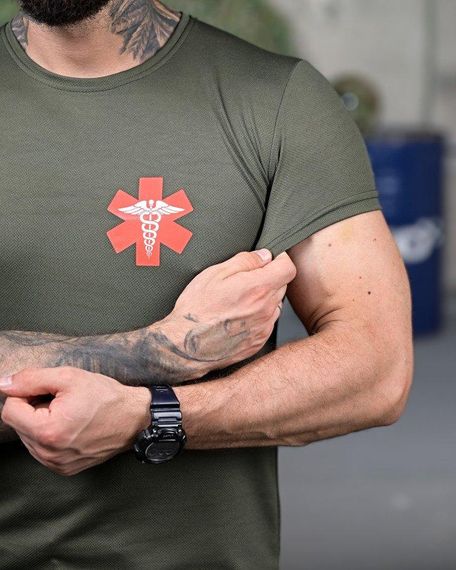 Тактична потоотвідна футболка Medic oliva РП7347 | Зображення 3