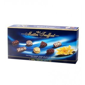 Шоколадные конфеты в коробке Maitre Truffout Pralines, 400 г, Австрия, Пралине, синие