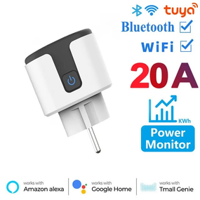 Умная розетка SV Tuya WIFI 20A, с контролем мощности, дистанционным управлением, поддержкой голосового управления Alexa Google Home (sv2967)