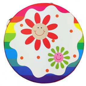 Дерев'яна іграшка Бубен MD 0367 15 см  Сонечка-квіточки