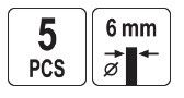 Набір камені насадки шліфувальні хвостовик 6 мм 5 штук VOREL-25400 | Зображення 7