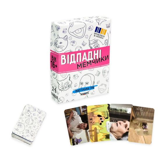 Настільна гра "Відпадні мемчики" 30630 гральні картки 110 штук, інструкція | Зображення 1