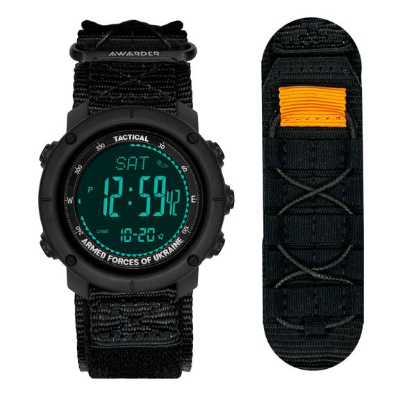 Чоловічий годинник Awarder 036 Nylon Tactic All Black