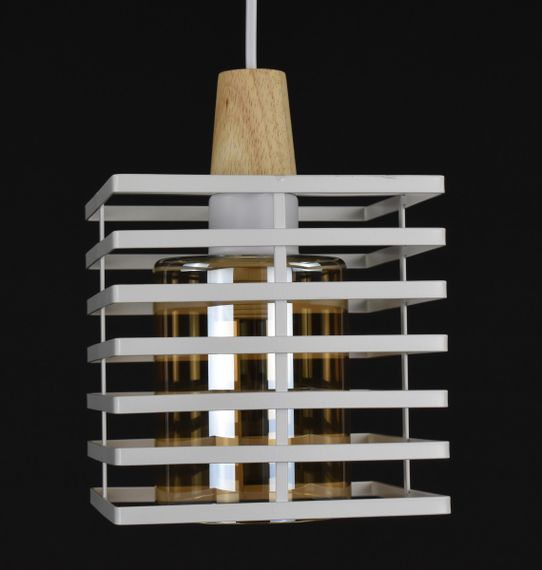 Люстра підвісна LOFT на 1 лампочку 27788 Білий 30-100х16х16 см. | Зображення 2