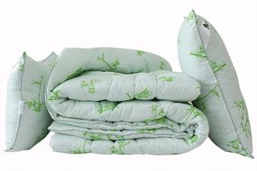 Ковдра лебединий пух Bamboo white TAGtekstil полуторний + 2 подушки 50х70