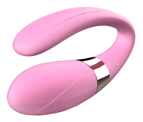 Вибромассажер для пар с пультом ДУ - Boss Series V-Vibe Pink USB 7 Function, BS6200001 sexstyle | Зображення 12