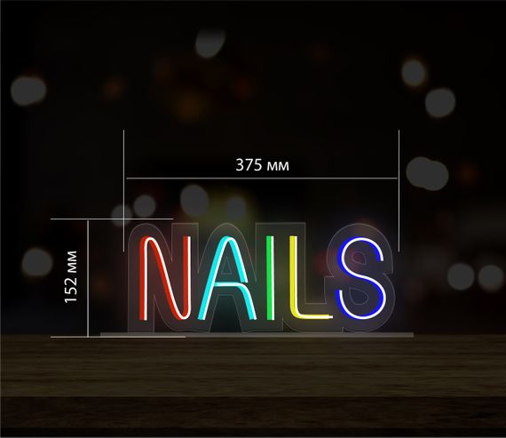 Неоновий світильник NAILS 152х375 acr-n000062 | Зображення 2