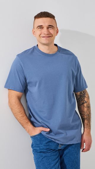 Футболка однотонна чоловіча GENUA 001 XL Темно-синій shop (2000990877970)