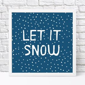 Постер у рамці Let it snow 30x30 см (WKMT_22NG009_WH)