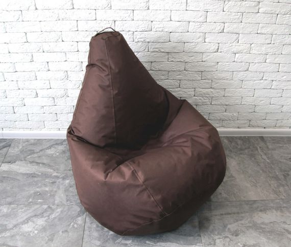 Крісло-мішок  Оксфорд Brown ( коричневий колір), пуф,безкаркасне крісло груша 90*130 | Зображення 3