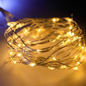 Гірлянда 50LED 5м на батарейках + USB Теплий Білий