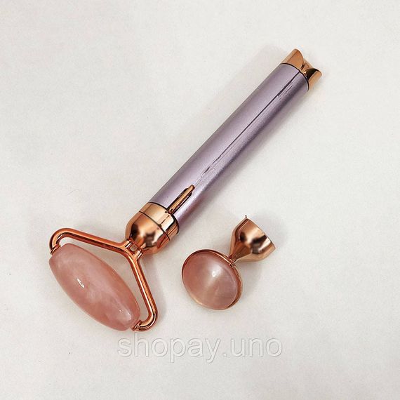 Масажер ролик електричний для особи Facial Roller Massager. Колір бежевий NX-65 | Зображення 3