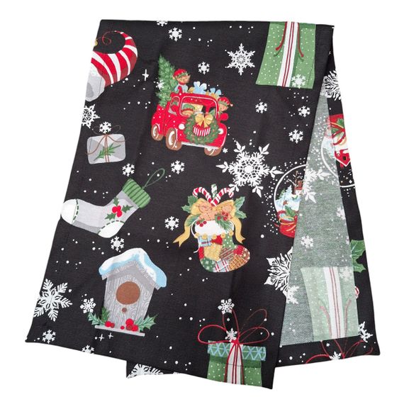 Ранер SoundSleep Charms новорічний водостійкий 35х100 см чорний (2800004658560) | Зображення 5