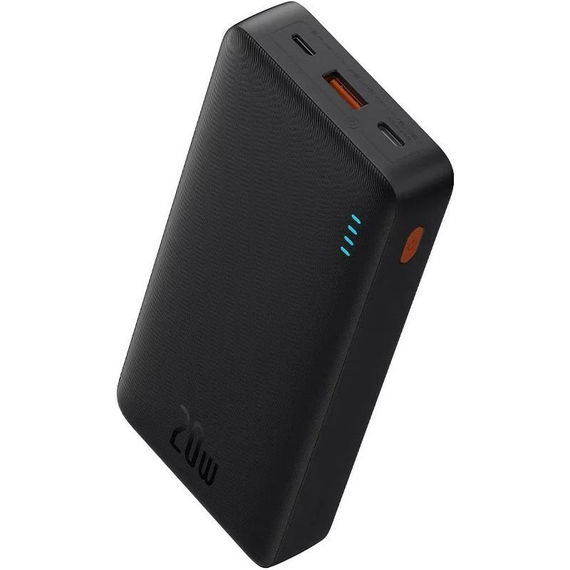 Павербанк Baseus Airpow 20000mAh 20W QC3.0 PD3.0 — зовнішній акумулятор з двома портами USB + Type-C, швидка зарядка, чорний | Зображення 5