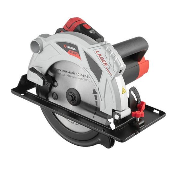 Пила дискова 2000 Вт, 5000 об/хв, кут 90-45, глибина розпилювання 85-56 мм, диск 235*30 мм, 40 зубів, лазер,1