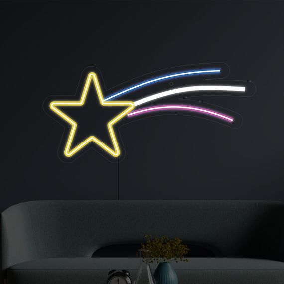 Неоновий світильник Зірка падає 530х250 acr-n000088
