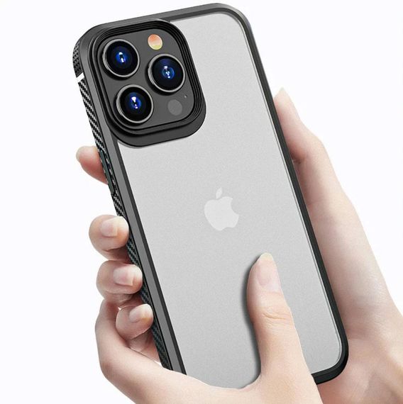 Противоударный бампер чехол Primolux Transparent для смартфона Apple iPhone 14 Pro - Black | Зображення 1