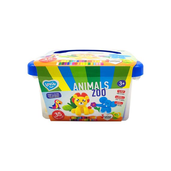 Набір для ліплення із тістом "Zoo animals box" Lovin 41221 | Зображення 2