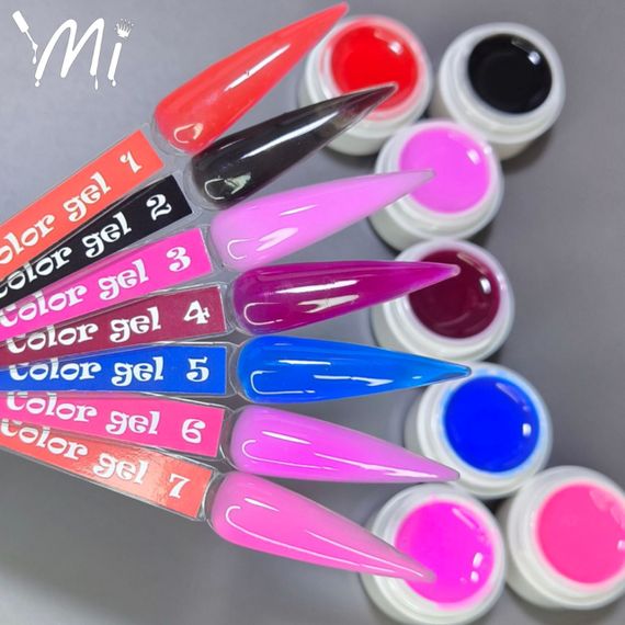 Набор гелей для наращивания ногтей Mi Color №2 по 5мл (7шт)