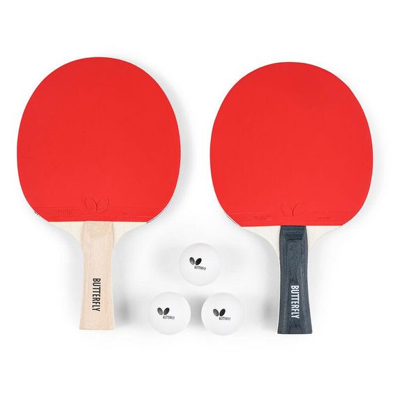 Набір для настільного тенісу Butterfly Racket Set Easy 2 Bats 3 Balls, 2 ракетки, 3 м'ячі, сумка | Зображення 1