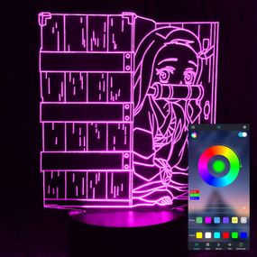 Акриловый светильник-ночник управление с телефона Незуко Камадо (Nezuko Kamado) tty-n000577