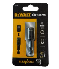 Головка торцева ударна DeWalt EXTREME Impact магнітна шестигранна для видалення металевої стружки 1/4" 8 мм (DT7465)
