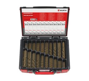 Набір свердел спіральних HSCo, 155 шт.