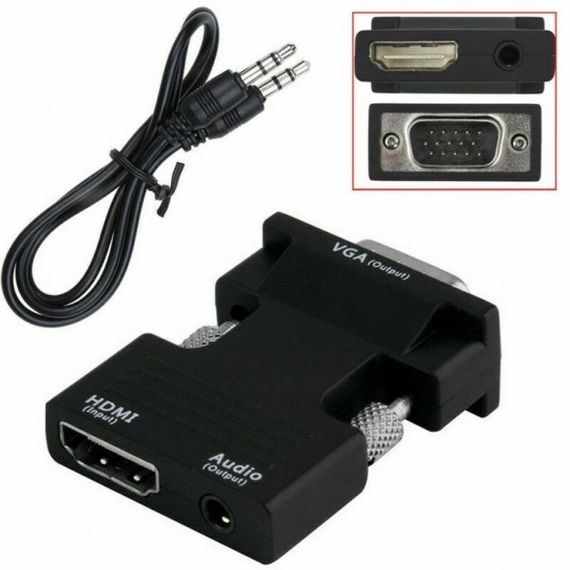 Конвертер з HDMI на VGA OUT Black | Зображення 1