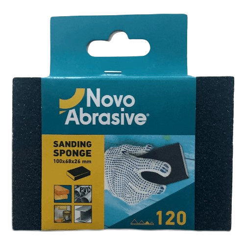Губка шліфувальна 100*68*26мм P120 NovoAbrasive | Зображення 1