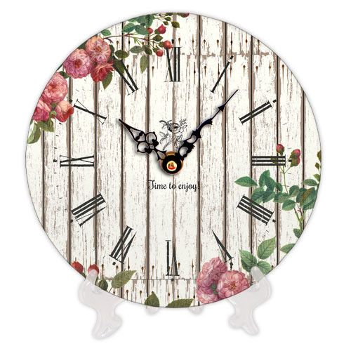 Часы настенные круглые Time to enjoy! Flowers 18 см (CH18_F_15S012)