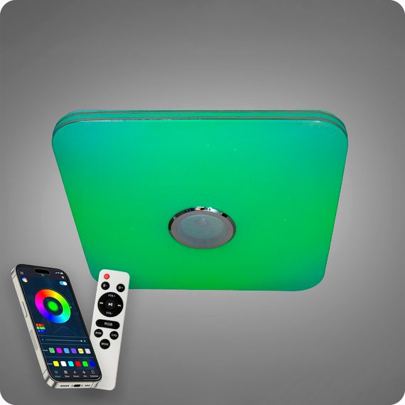 Люстра світлодіодна 517 Dlight RGB з пультом і  колонкою 80Вт Білий (02149) | Зображення 2