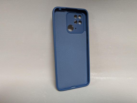 Чохол для Xiaomi Redmi 10C / Сяомі Редмі 10С, силіконовий, матовий, синій, з логотипом | Зображення 1