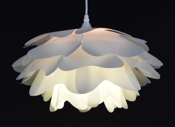 Люстра підвісна на 1 лампочку 27901 Білий 30-130х40х40 см. | Зображення 2