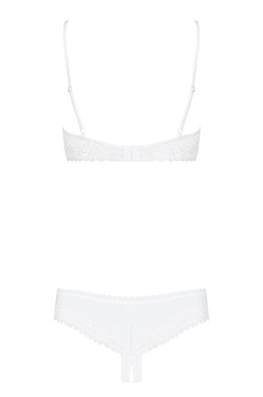 Комплект відкритий Obsessive Alabastra set Білий S/M | Зображення 4