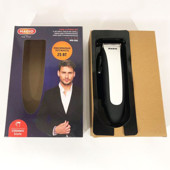 Профессиональная машинка для стрижки волос с насадками MAGIO MG-582, Хороший VA-687 беспроводной триммер | Зображення 4