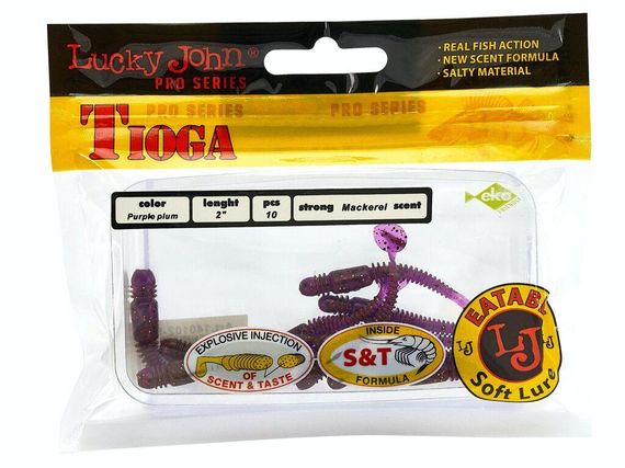 Виброхвост Lucky John Лаки Джон Tioga 2" S13 10 шт в упаковке | Зображення 1
