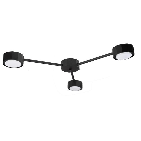 Люстра (світильник стельовий) Quant GX53 C3350 Чорний, Atmolight
