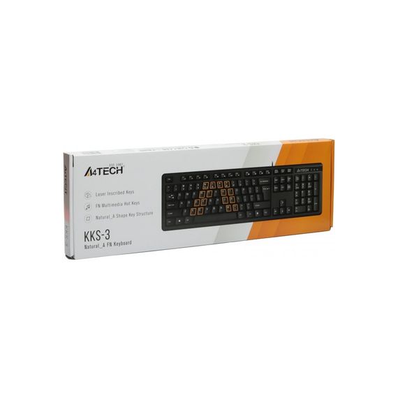 Клавіатура A4Tech KKS-3 USB Black | Зображення 3